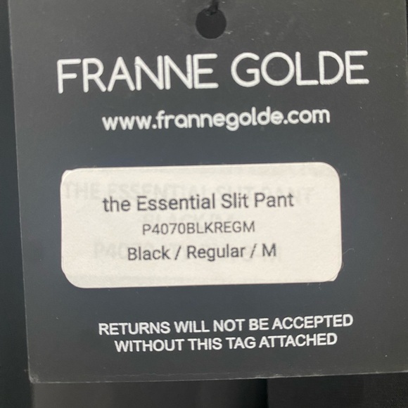 Franne Gold Essential Slit pant. NWT. M - Picture 3 of 3